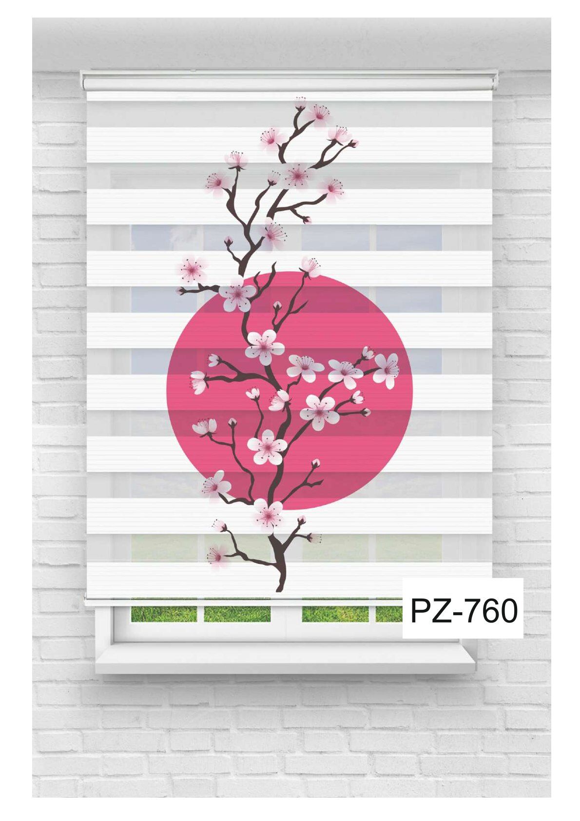 Baskılı Mutfak Perdesi Zebra Perde