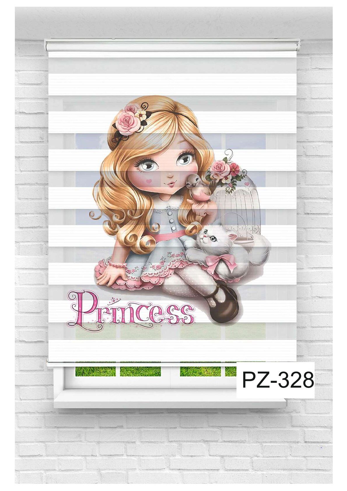 Kız Çocuk Odası Perdesi Zebra Perde