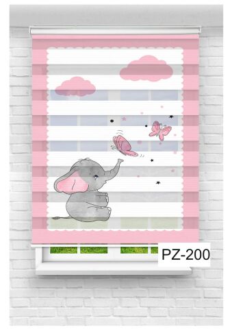 Kız Çocuk Odası Perdesi Zebra Perde