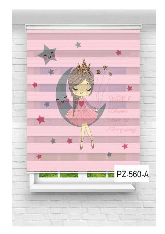 Kız Çocuk Odası Perdesi Zebra Perde