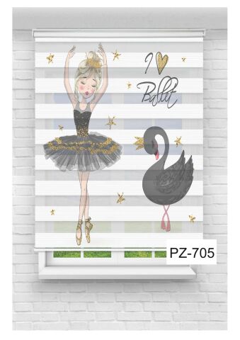 Kız Çocuk Odası Perdesi Zebra Perde