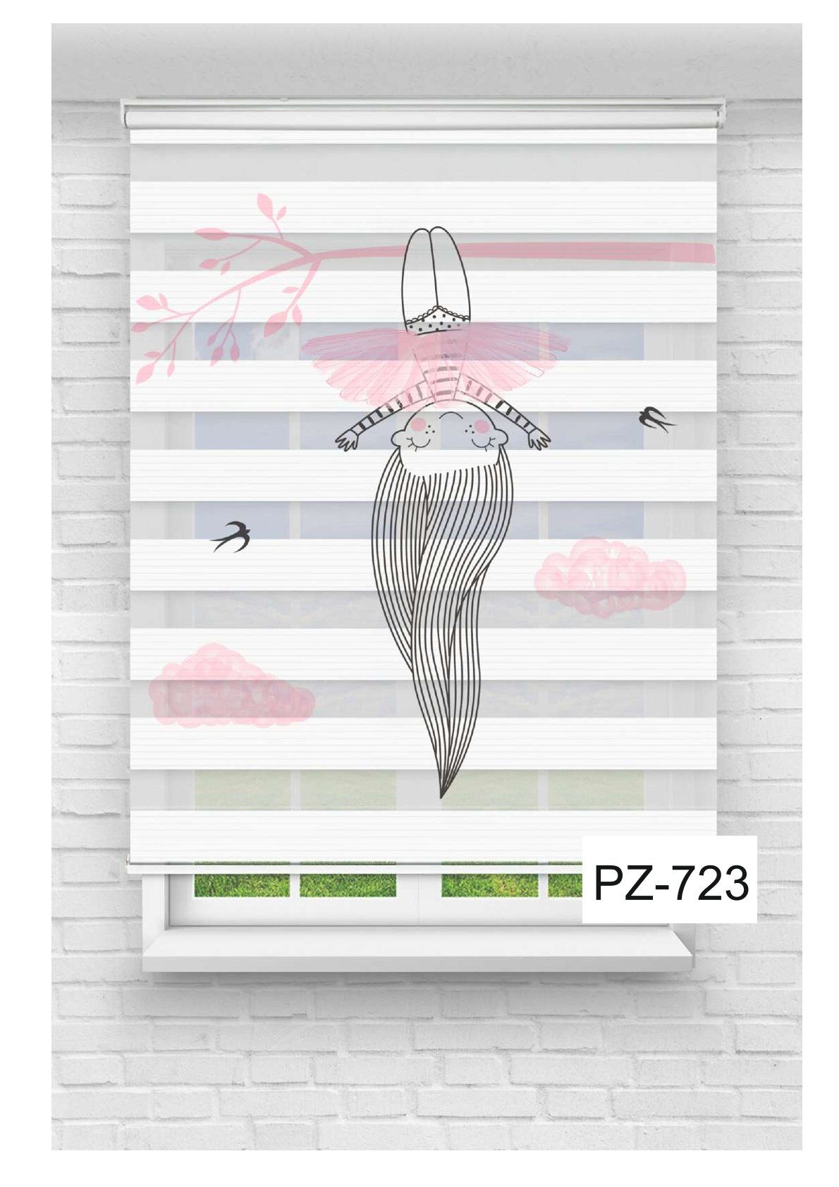Kız Çocuk Odası Perdesi Zebra Perde