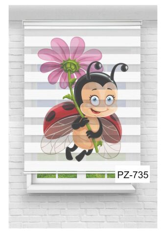 Kız Çocuk Odası Perdesi Zebra Perde