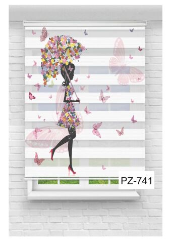 Kız Çocuk Odası Perdesi Zebra Perde