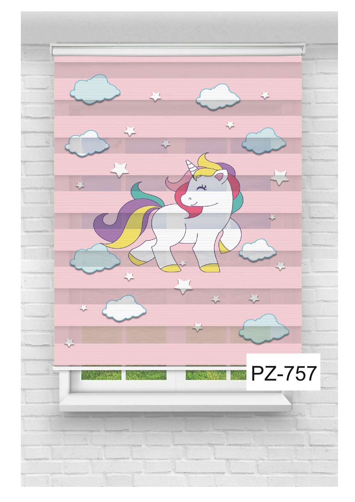 Kız Çocuk Odası Perdesi Zebra Perde