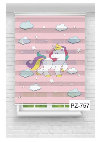 Kız Çocuk Odası Perdesi Zebra Perde