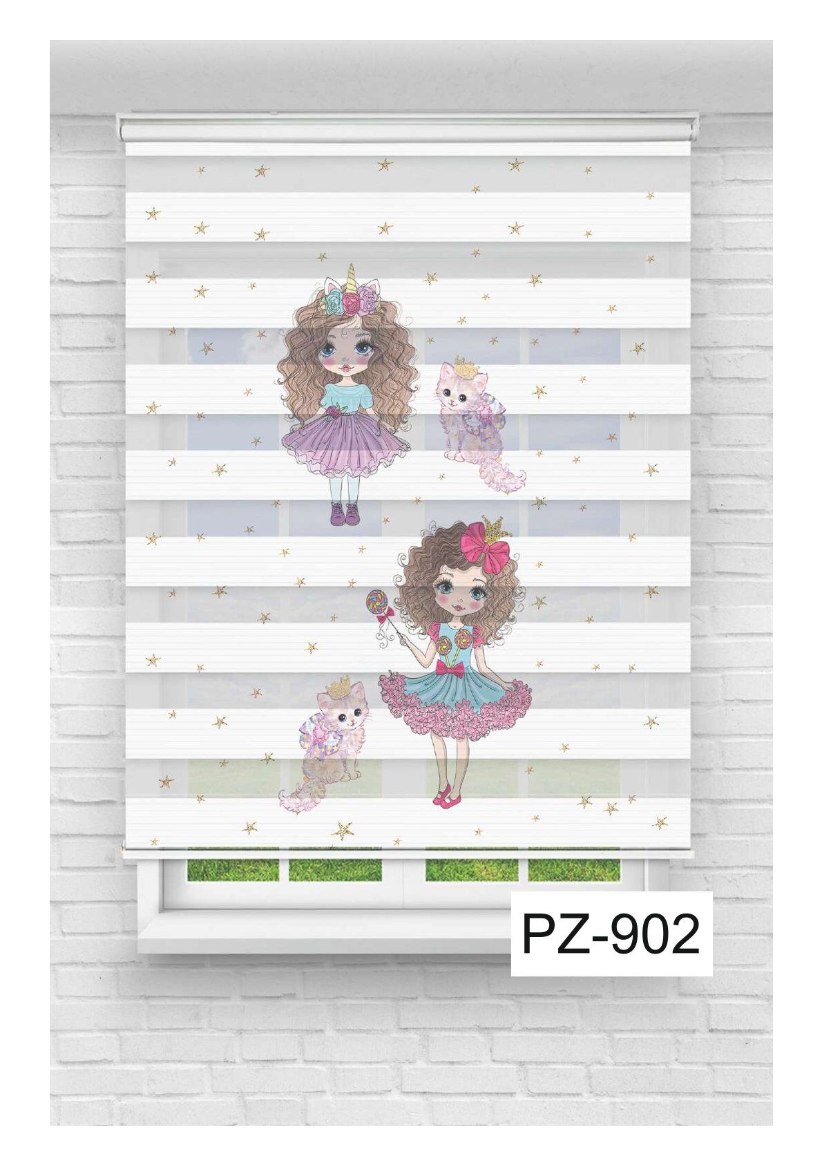 Kız Çocuk Odası Perdesi Zebra Perde