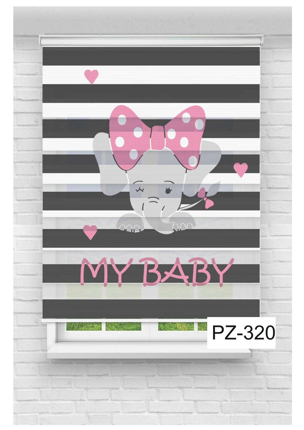 Kız Çocuk Odası Perdesi Zebra Perde