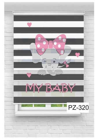 Kız Çocuk Odası Perdesi Zebra Perde