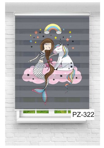 Kız Çocuk Odası Perdesi Zebra Perde