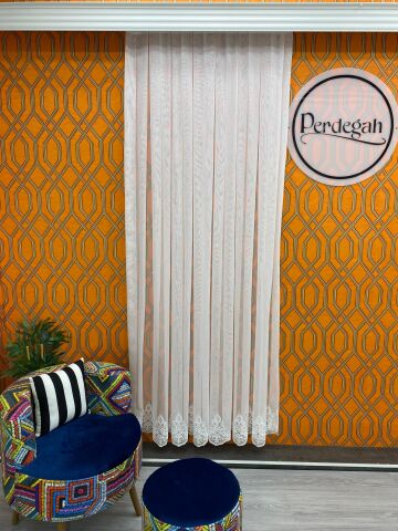 Perdegah Harmony - Zarafet Tülü - Özel Ölçü ve Pile Seçenekli Tül Perde