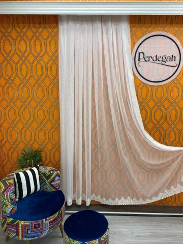 Perdegah Harmony - Zarafet Tülü - Özel Ölçü ve Pile Seçenekli Tül Perde