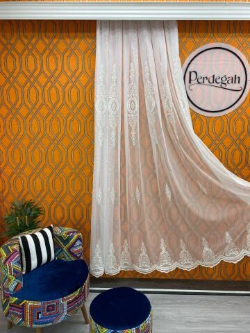 Perdegah Harmony - Zarafet Tülü - Özel Ölçü ve Pile Seçenekli Tül Perde